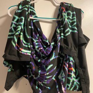 muticolored zipper scarf